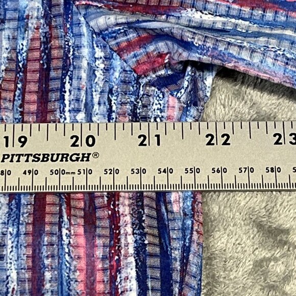 Luchiano Visconti Shirt Mens Med Blue Pattern Long Sleeve Button Up Casual Sport - Picture 11 of 16